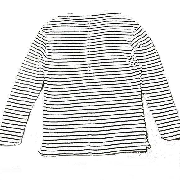 H & M | MEN’S SWEATER | BLACK AND WHITE STRIPES | SZ S | - Picture 2 of 7